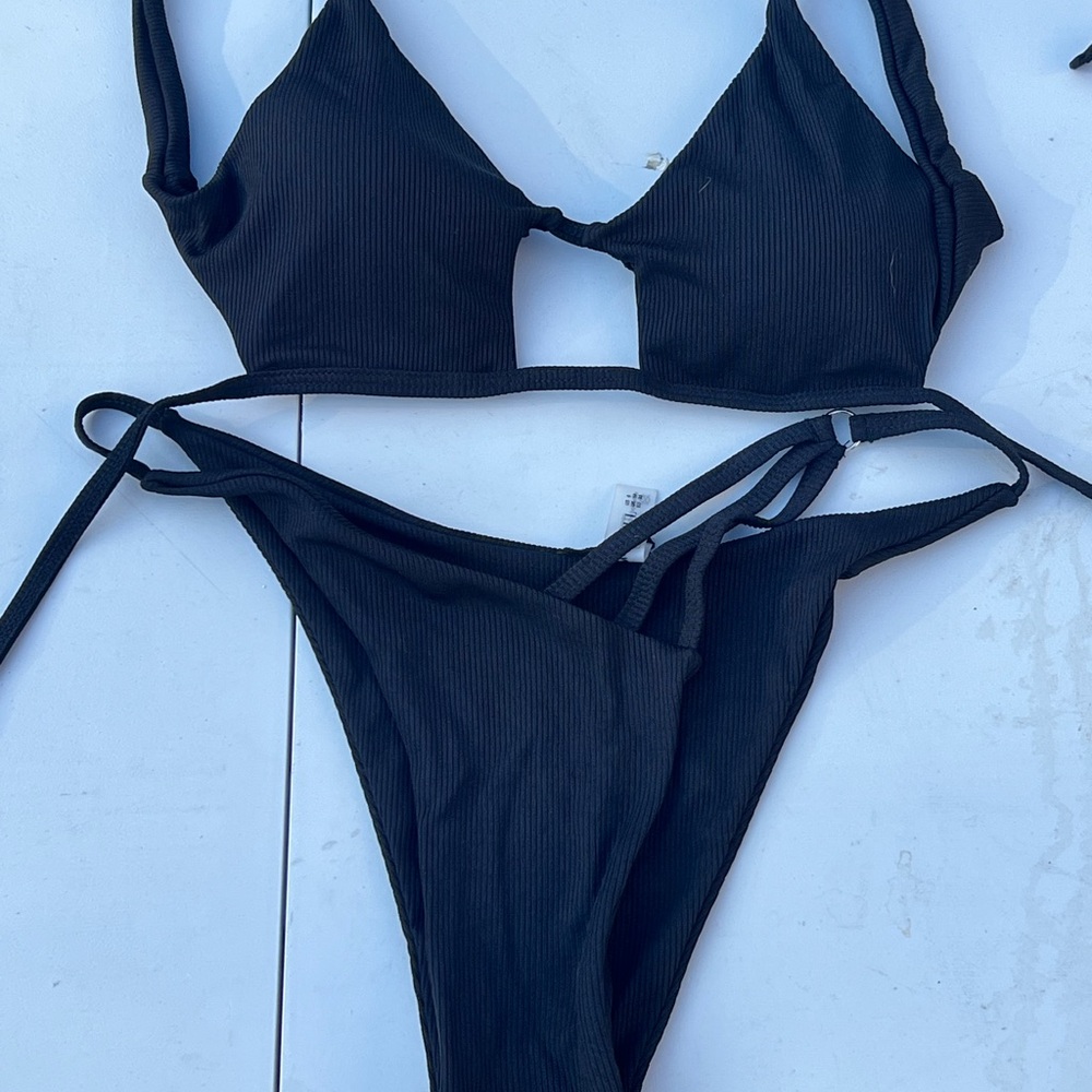 Zaful black bathing suit.